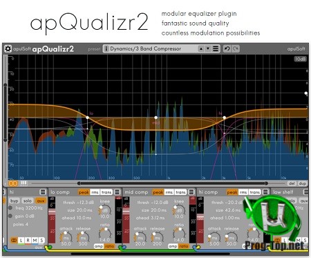 Аудио плагин - apulSoft - apQualizr2 2.2.4 VST, VST3, AAX (x86/x64)
